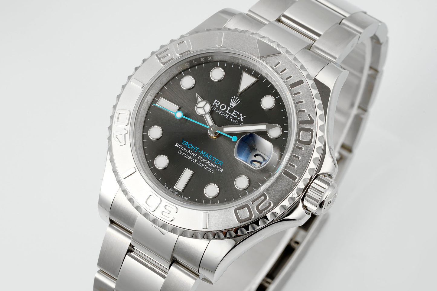 Rolex Yacht-Master 40mm Rhodium Grey Dial, Silver Color, Swiss Movement – Inquire Price via WhatsApp