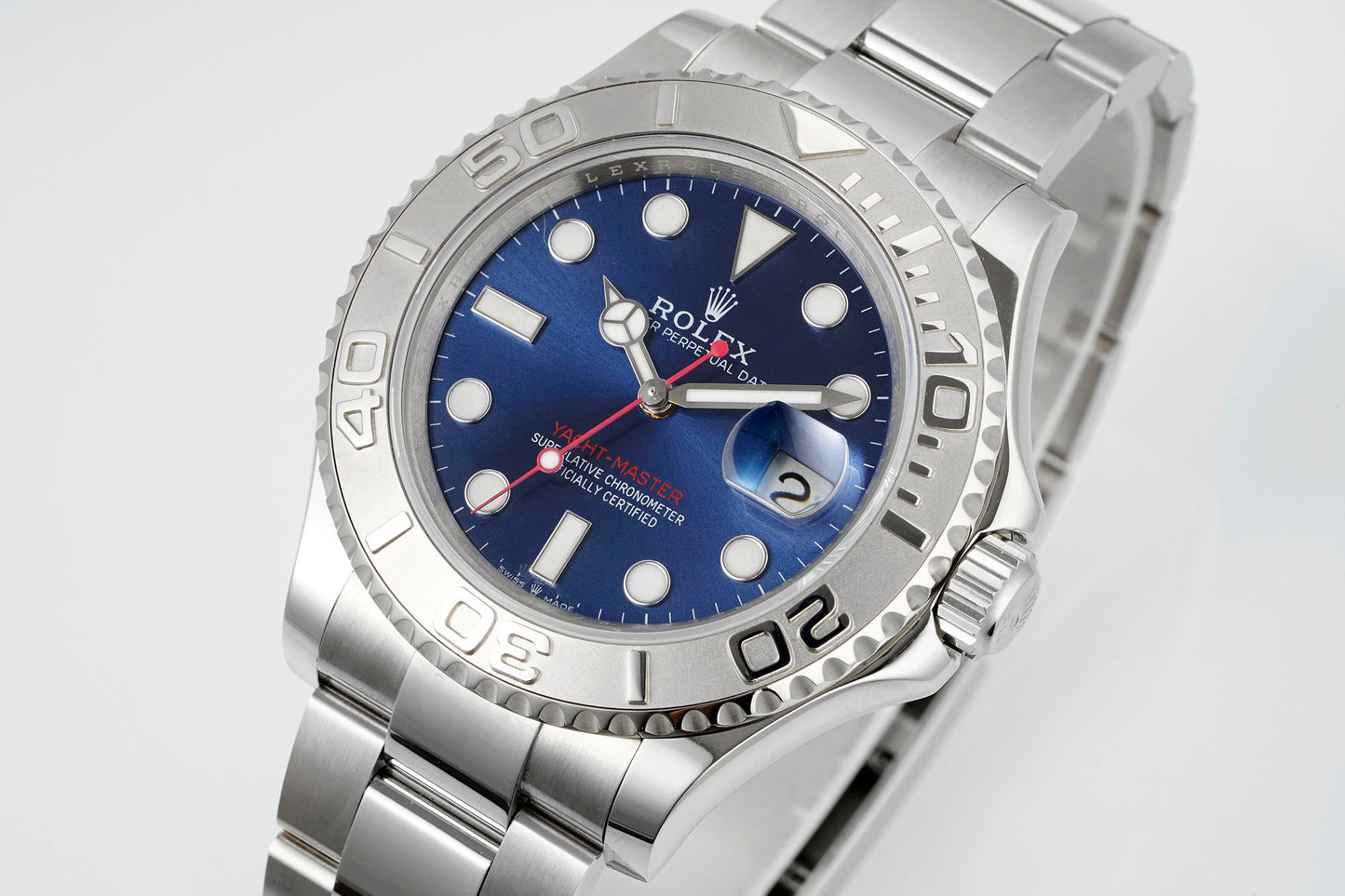 Rolex Yacht-Master 40mm Blue Dial, Silver Color, Swiss Movement – Inquire Price via WhatsApp