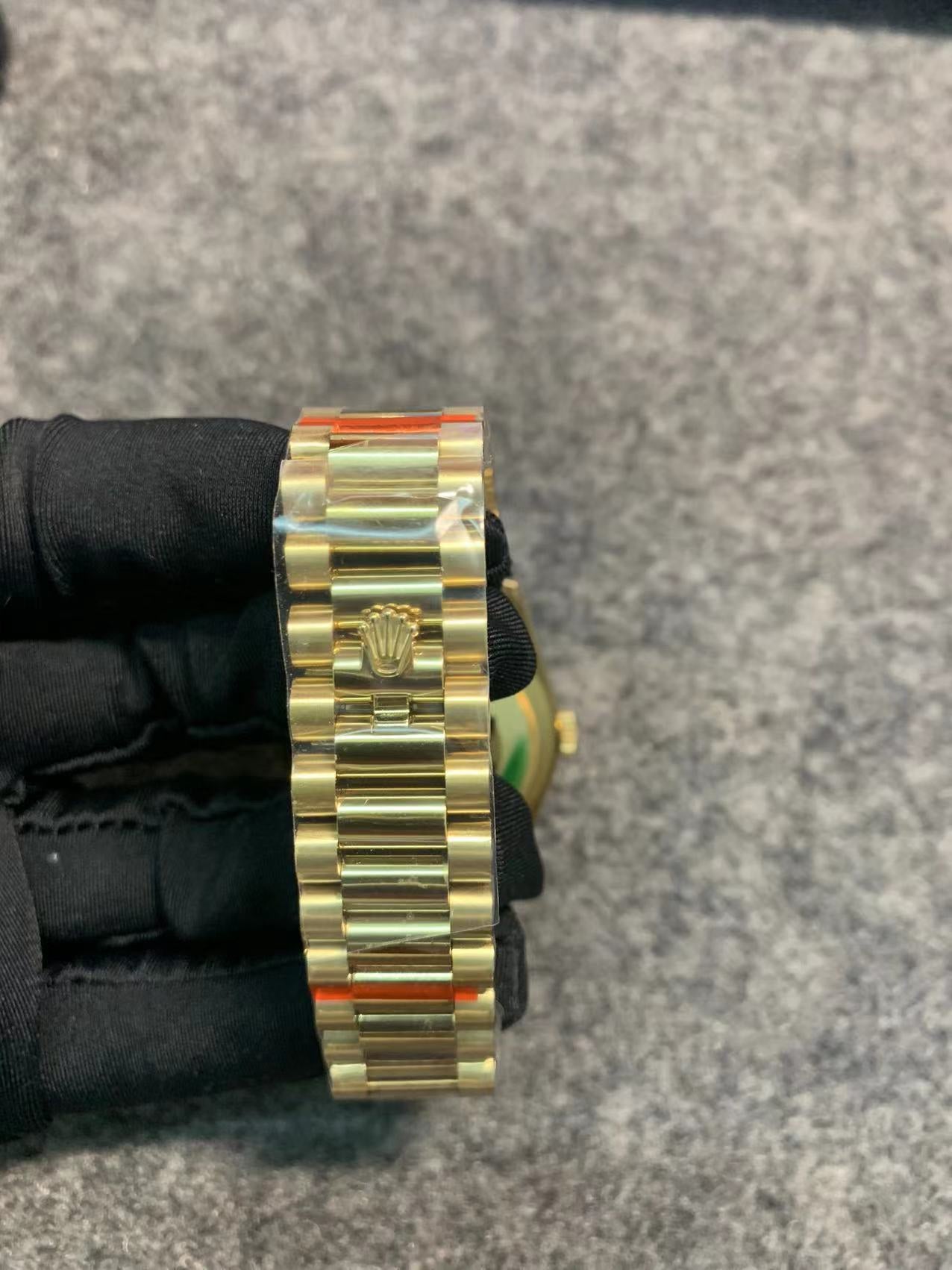 Rolex Day-Date 40mm Green Dial, Yellow Gold, Diamond Hour Markers – Inquire Price via WhatsApp