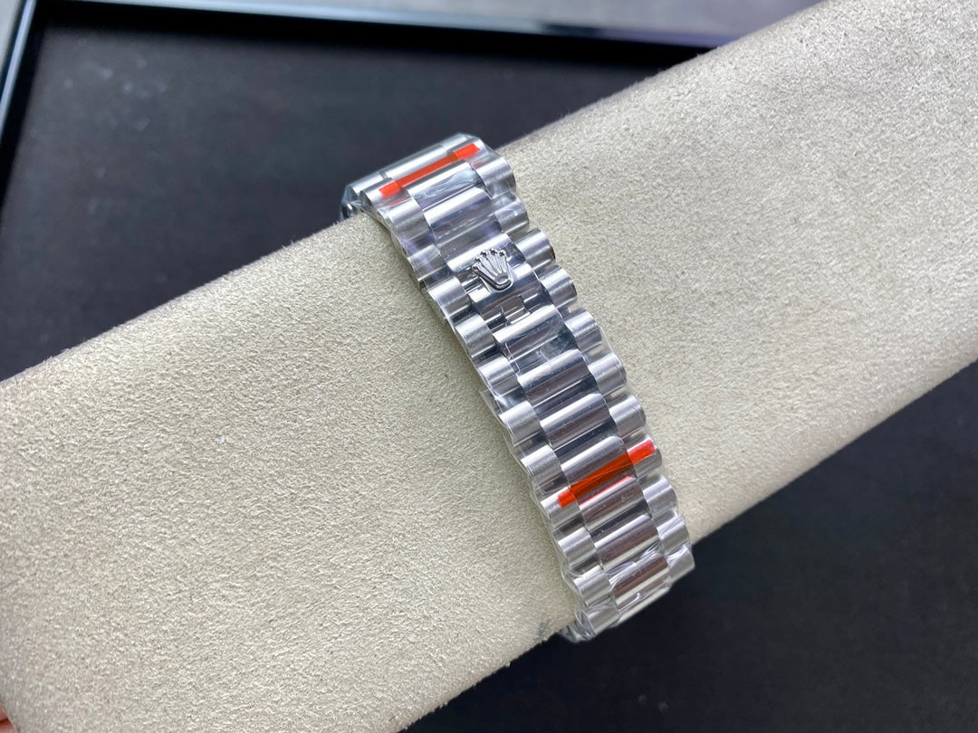 Rolex Day-Date 40mm Ice Blue Meteorite Dial, 904L Stainless Steel, Swiss Movement – Inquire Price via WhatsApp