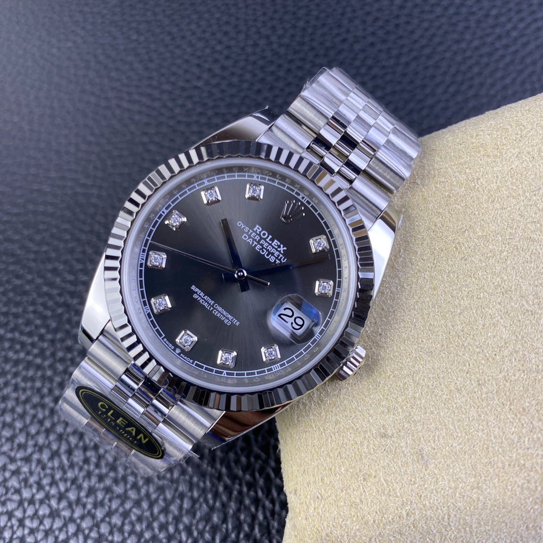 Rolex Datejust 126334 Gray Diamond Dial, 41mm, 904L Stainless Steel, VR3235 Movement – Inquire Price via WhatsApp