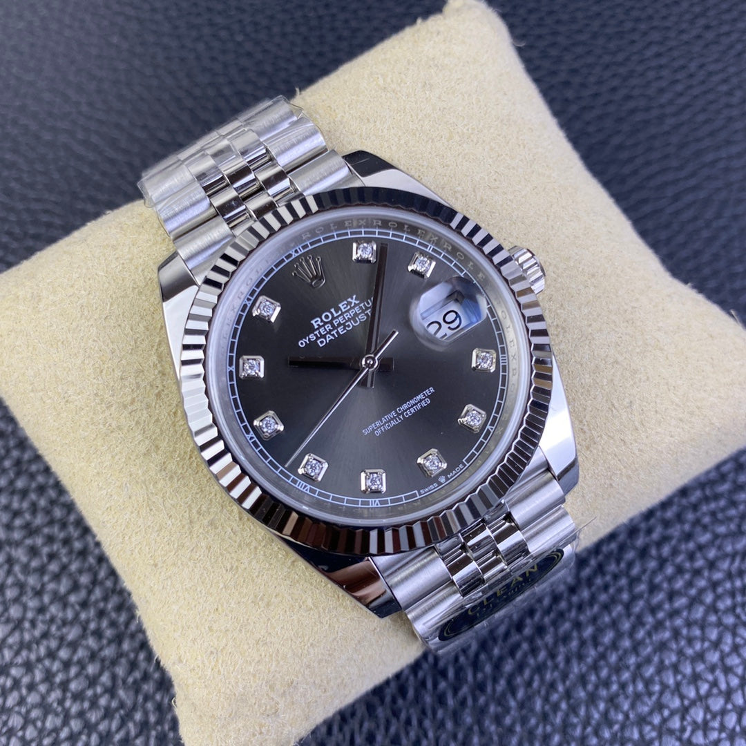 Rolex Datejust 126334 Gray Diamond Dial, 41mm, 904L Stainless Steel, VR3235 Movement – Inquire Price via WhatsApp