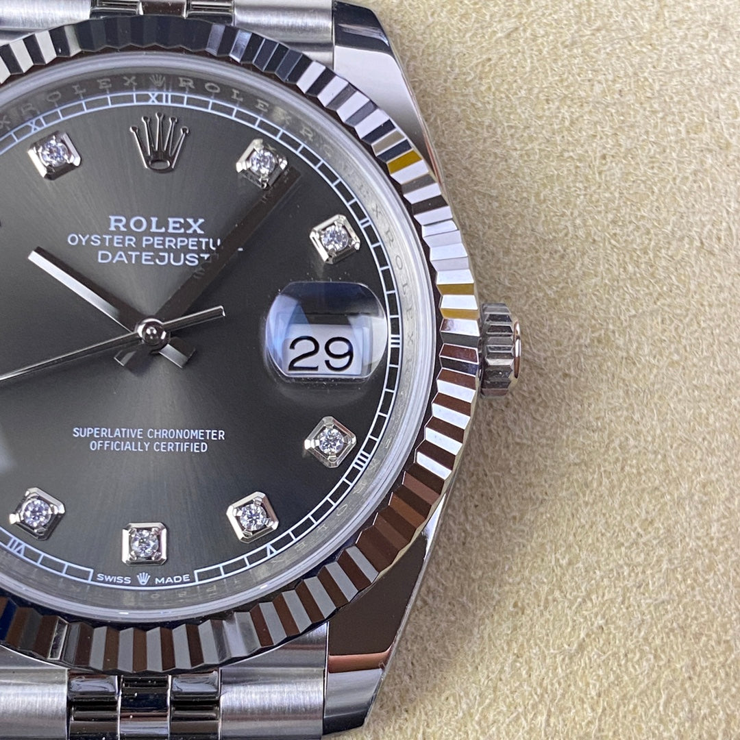 Rolex Datejust 126334 Gray Diamond Dial, 41mm, 904L Stainless Steel, VR3235 Movement – Inquire Price via WhatsApp