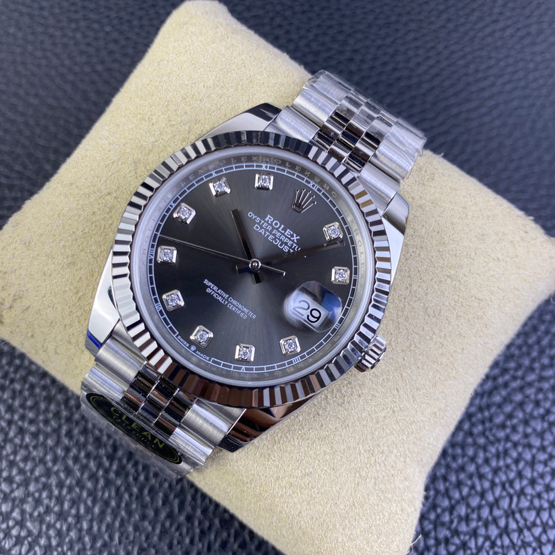 Rolex Datejust 126334 Gray Diamond Dial, 41mm, 904L Stainless Steel, VR3235 Movement – Inquire Price via WhatsApp