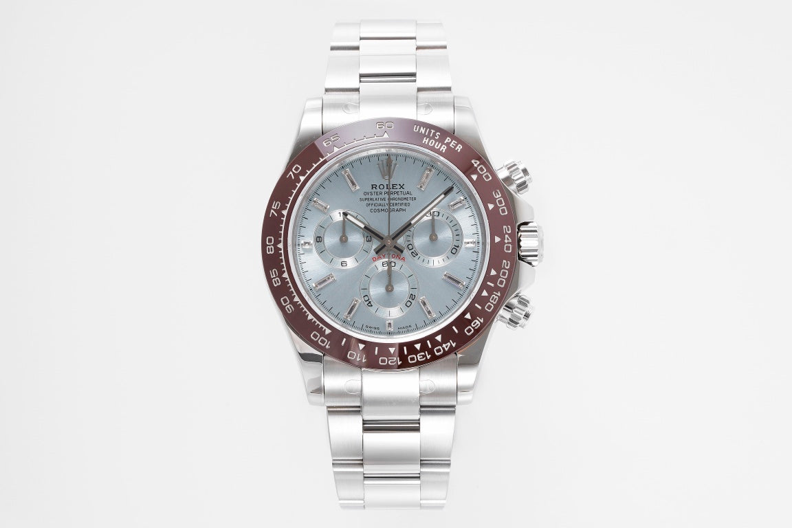 Rolex Daytona 4130 Ice Blue Dial, 40mm, 904L Stainless Steel, Swiss Movement – Inquire Price via WhatsApp