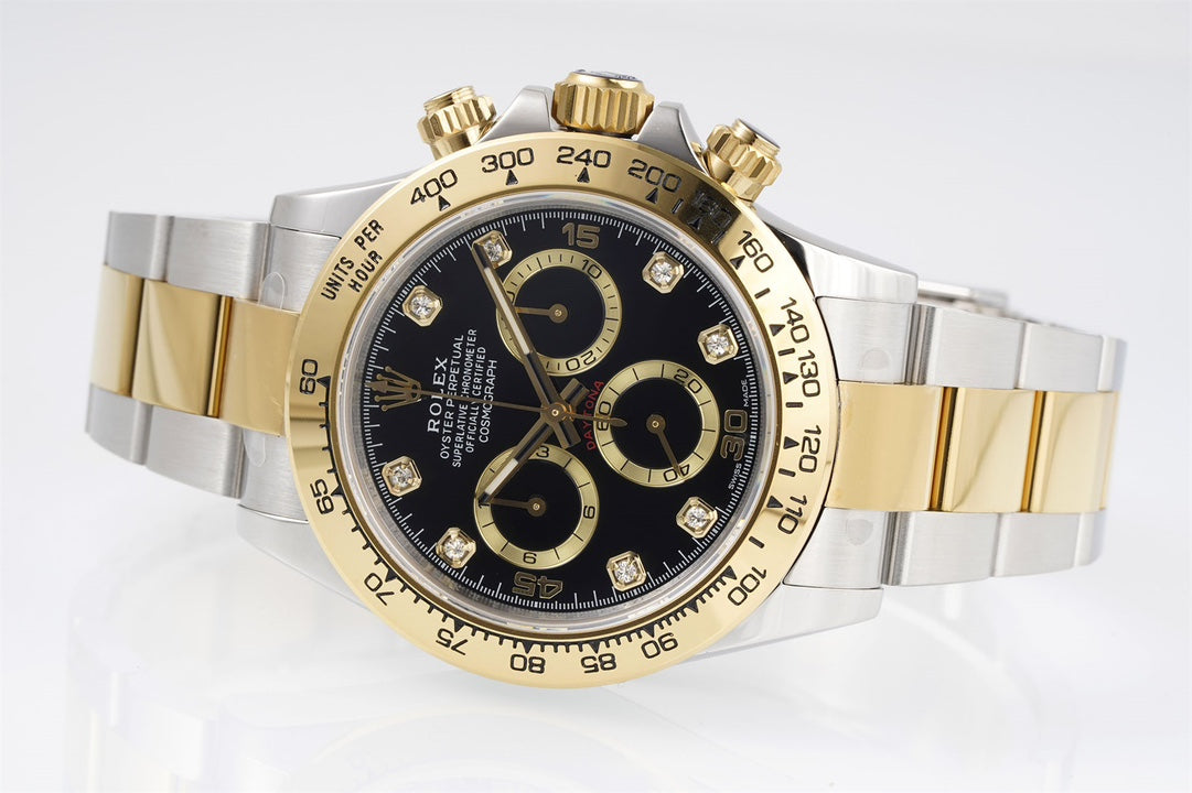 Rolex Daytona 4130 Black Dial, 40mm, 904L Stainless Steel & Gold, Swiss Movement – Inquire Price via WhatsApp