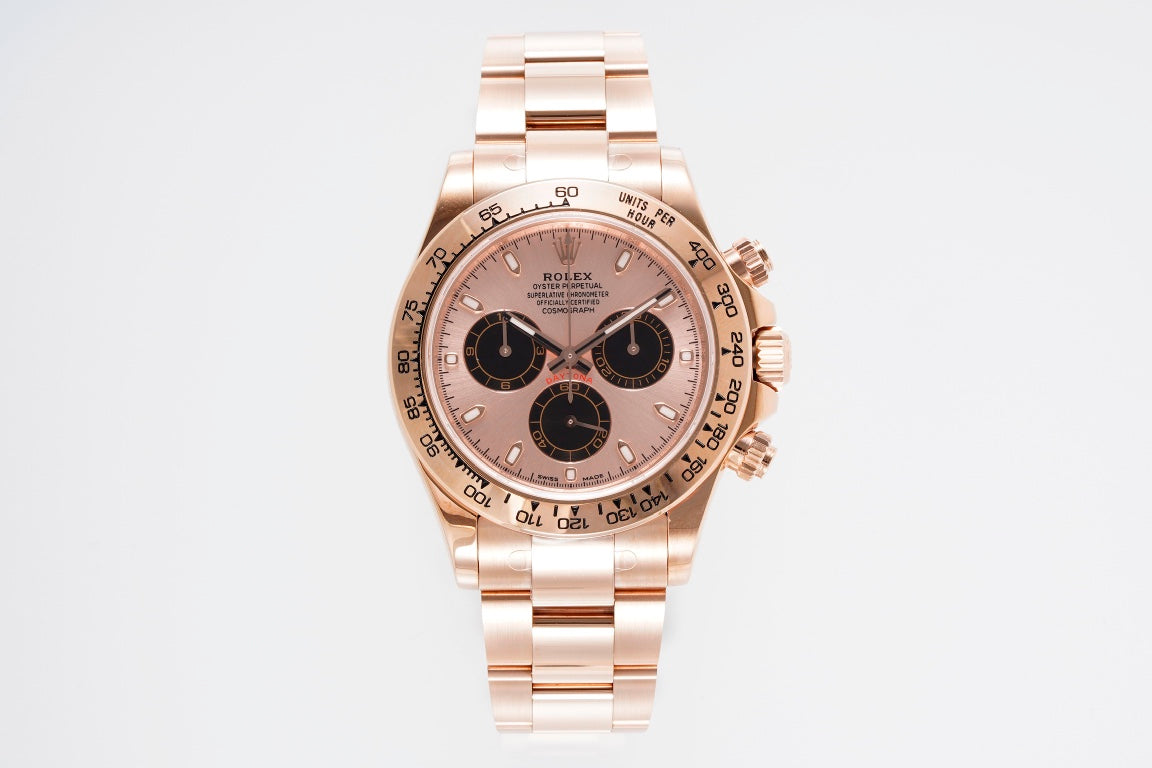Rolex Daytona 4130 Rose Gold, 40mm, 904L Stainless Steel, Swiss Movement – Inquire Price via WhatsApp