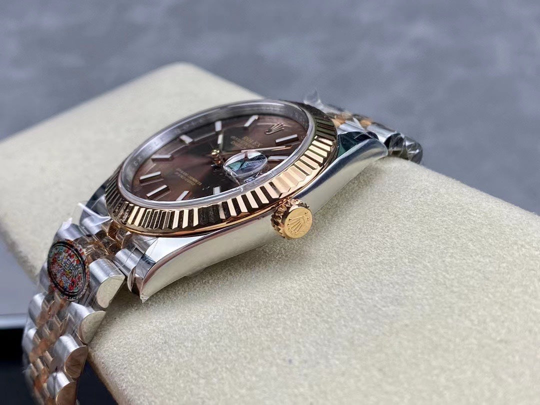 Rolex Datejust Chocolate Dial, 41mm, 904L Stainless Steel, VR3235 Movement – Inquire Price via WhatsApp