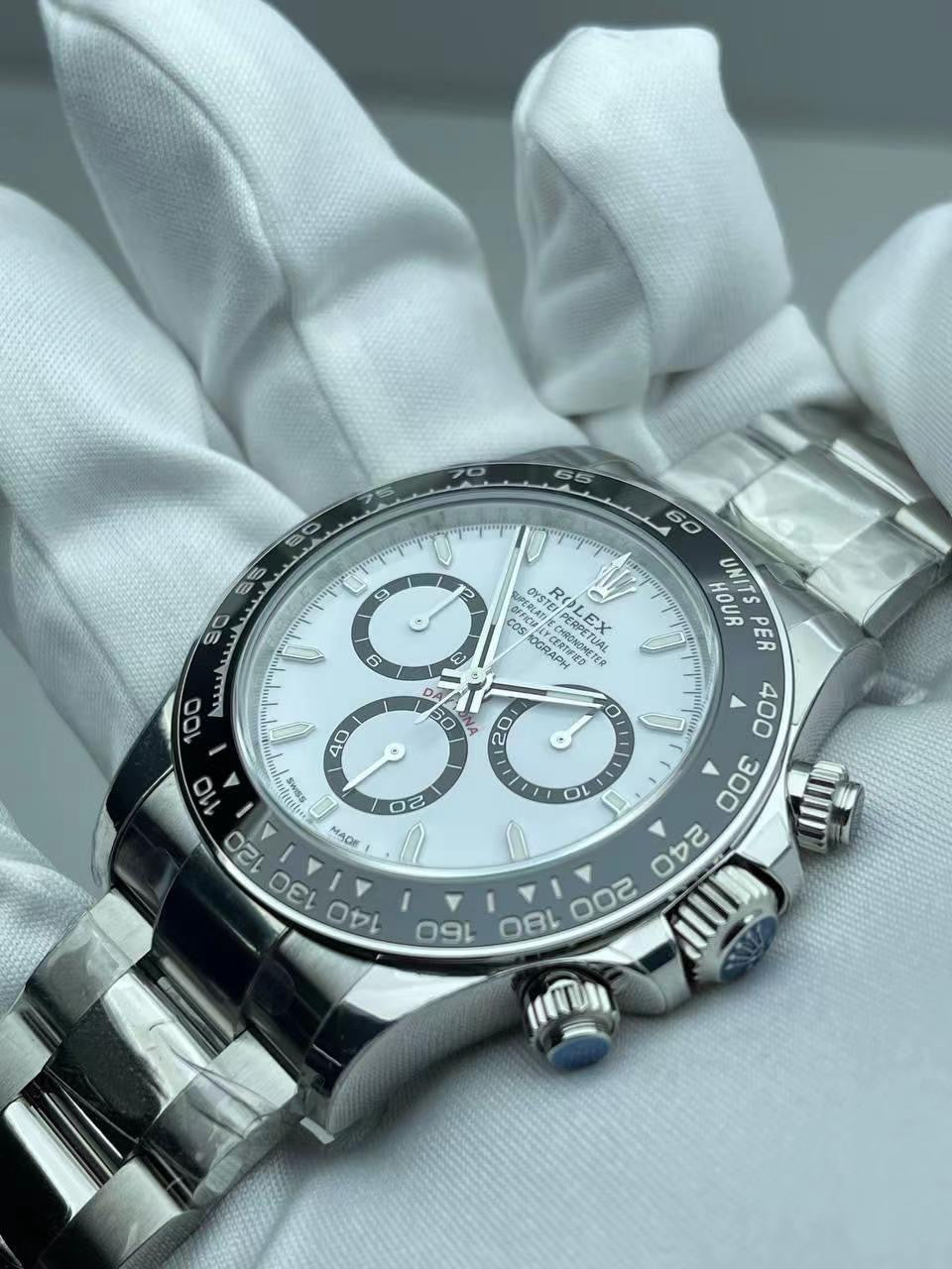 Rolex Daytona White 126500, 40mm, 904L Stainless Steel, Swiss Movement – Inquire Price via WhatsApp