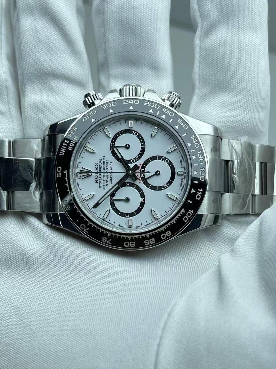 Rolex Daytona White 126500, 40mm, 904L Stainless Steel, Swiss Movement – Inquire Price via WhatsApp