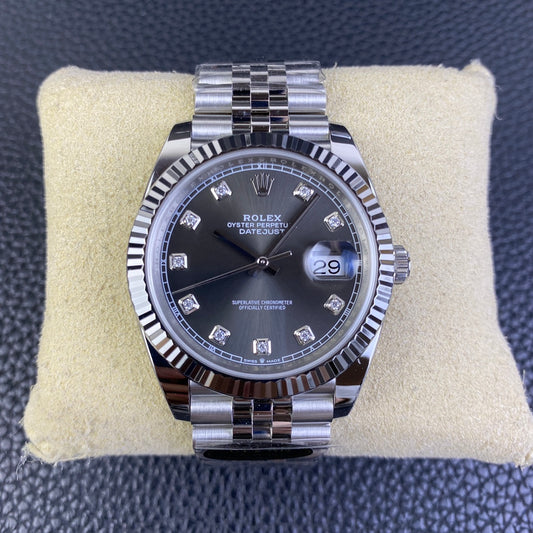 Rolex Datejust 126334 Gray Diamond Dial, 41mm, 904L Stainless Steel, VR3235 Movement – Inquire Price via WhatsApp
