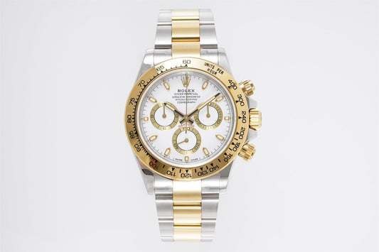 Rolex Daytona 4130 White Dial, 40mm, 904L Stainless Steel &amp; Gold, Swiss Movement – Inquire Price via WhatsApp
