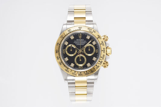 Rolex Daytona 4130 Black Dial, 40mm, 904L Stainless Steel &amp; Gold, Swiss Movement – Inquire Price via WhatsApp