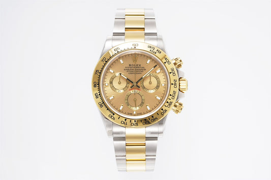 Rolex Daytona 4130 Champagne Dial, 40mm, 904L Stainless Steel &amp; Gold, Swiss Movement – Inquire Price via WhatsApp