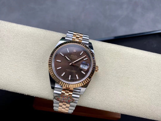 Rolex Datejust Chocolate Dial, 41mm, 904L Stainless Steel, VR3235 Movement – Inquire Price via WhatsApp