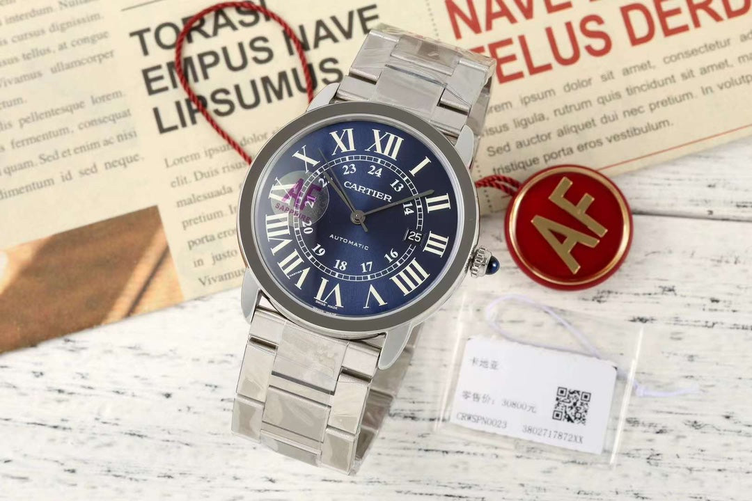 Cartier London Men’s Watch 42mm Blue – 316L Steel, Automatic Miyota 9015 – Inquire Price via WhatsApp