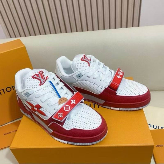 Louis Vuitton Low-Top Sneakers, Size 38–46 RedWh– Inquire Price via WhatsApp