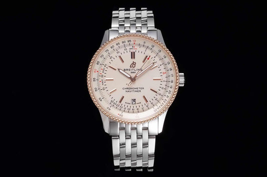 Breitling Navitimer 41mm, Steel Strap, Silver Dial, 904L Stainless Steel Case – Inquire Price via WhatsApp