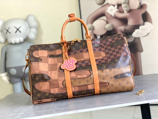 Louis Vuitton Keepall Bandoulière 50 M26119 NIGO Edition Brn – Inquire Price via WhatsApp