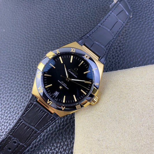 Omega Constellation 5th Generation, 41mm, Black Dial with Gold Details, 8900 Movement – Inquire Price via WhatsApp