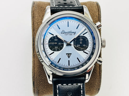 Breitling Top Time “Zorro Dial” 41mm, Stainless Steel, Black Strap – Inquire Price via WhatsApp