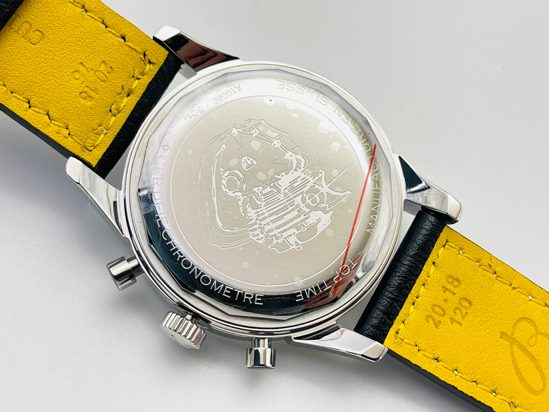 Breitling Top Time “Zorro Dial” 41mm, Stainless Steel, Black Strap – Inquire Price via WhatsApp