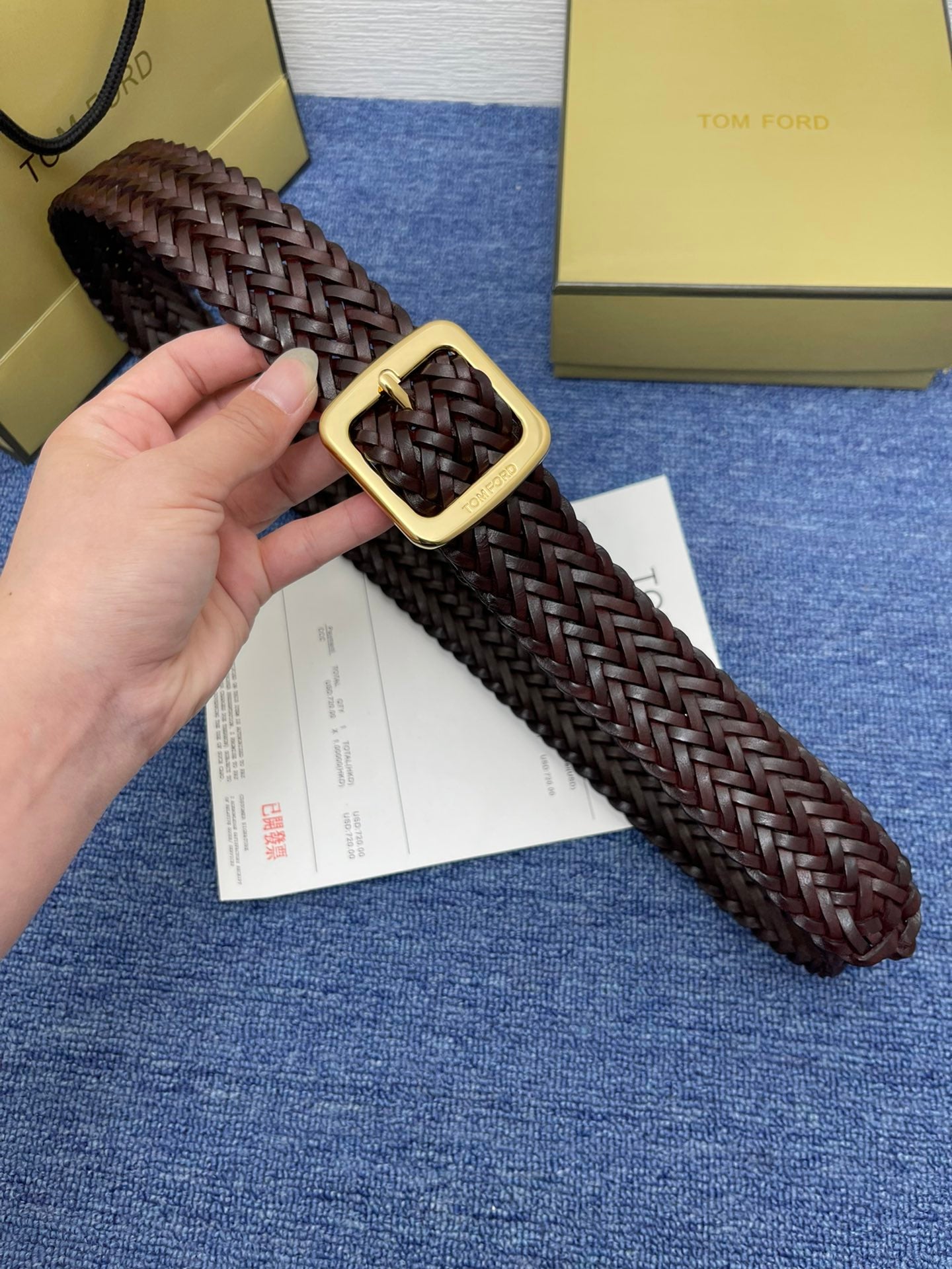 TOM FORD 4.0cm Men's Leather Belt – Inquire Price via WhatsApp